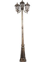 Светильник садово-парковый Feron PL110 3x60 Черное золото 2020 мм картинка 